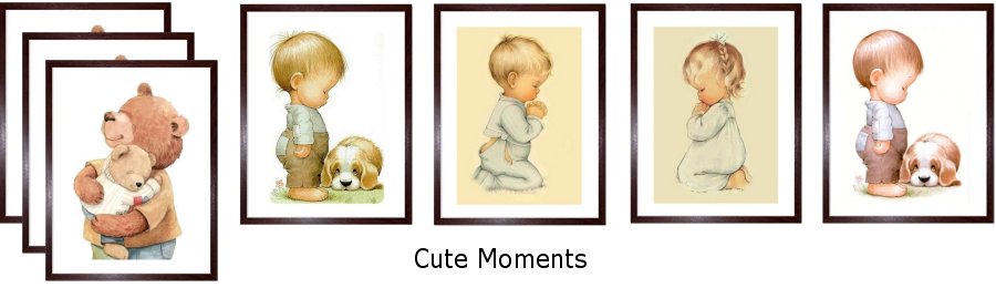 Cute Moments Framed Prints